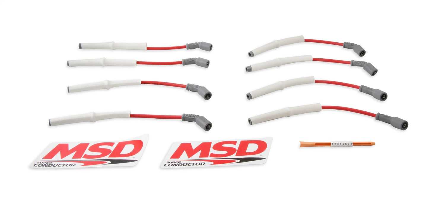 MSD, MSD 39849  -  8.5mm Spark Plug Wire Set - Red GM Truck 8.1L