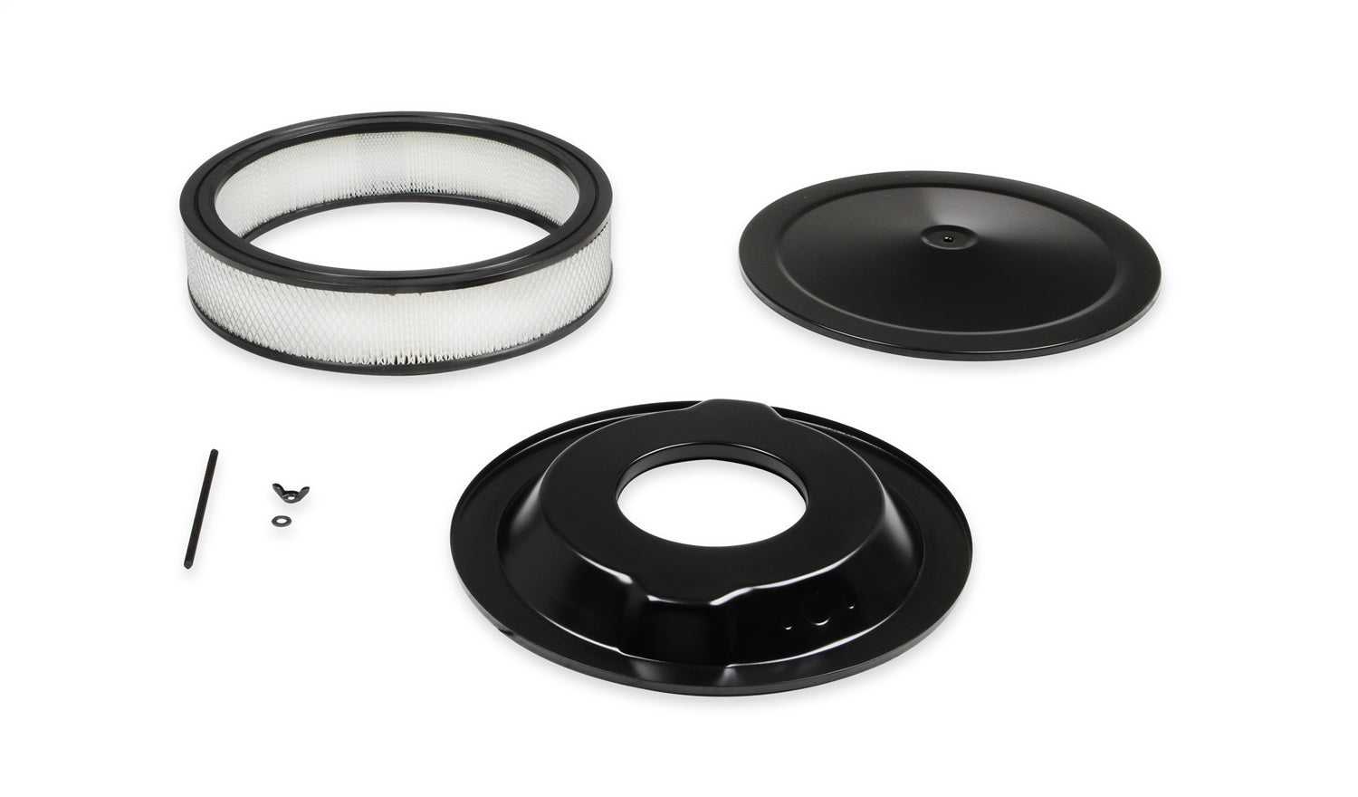 Mr Gasket, Mr Gasket 9790BP  -  Mr. Gasket Comp Air Cleaner 14" Flat Blk